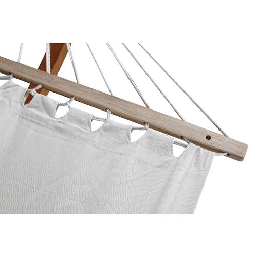 Lagoa - Hamac Bois Sur Support 3,15 M - 1 Personne - Toile Poly-coton Ecru