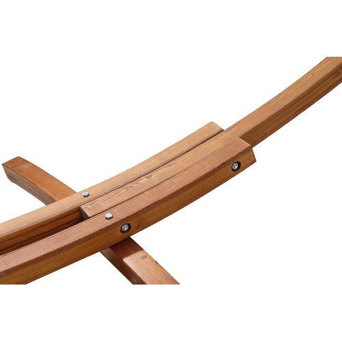 Lagoa : Hamac Bois Sur Support 3,15 M Avec Toile Poly-coton Chocolat