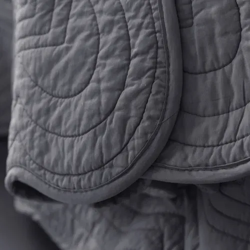 Boutis 250x250 Gris Foncé En Coton