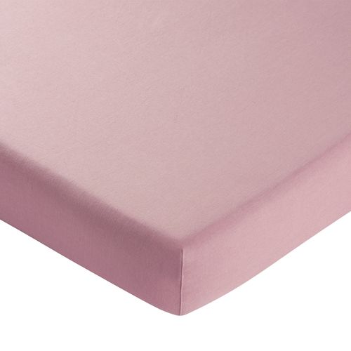 Drap-housse 180x200x28 Rose Thé En Lin