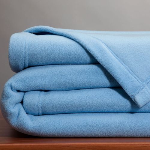 Couverture Tempérée 220x240 Bleu Ciel En Polyester