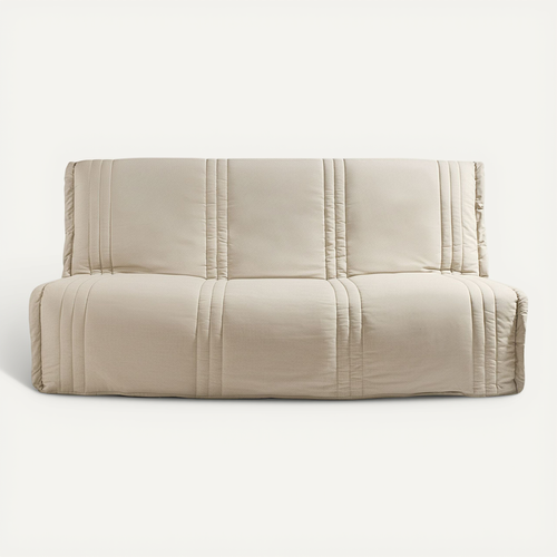 Housse BZ 2 Places Beige Chiné En Coton