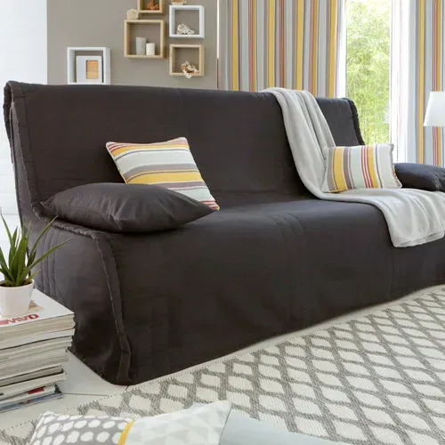 Housse BZ 2 Places Gris En Coton