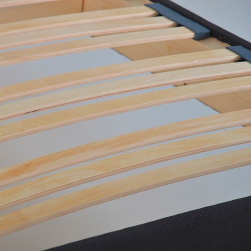 Sommier à Lattes En Bois Kit15 90x190 Cm Coloris Gris  Livré En Kit