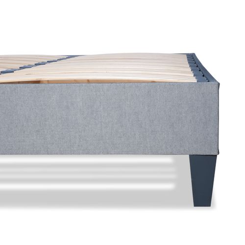 Sommier à Lattes En Bois Ergostar 140x190 Cm Coloris Gris Clair Livré En Kit