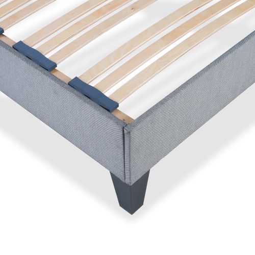 Sommier à Lattes En Bois Ergostar 140x190 Cm Coloris Gris Clair Livré En Kit