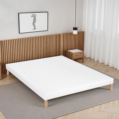 Sommier Tapissier Capucine 140x200 Cm Ep. 13 Cm Blanc (pieds Non Inclus)