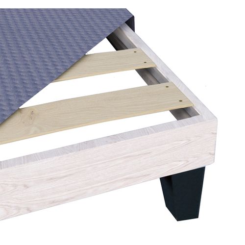 Sommier Tapissier Bois Kit 180x200 Cm - Gris Ciment