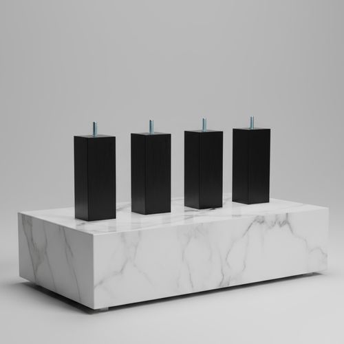 4 Pieds Carrés Bois Blanc - Hôtellerie