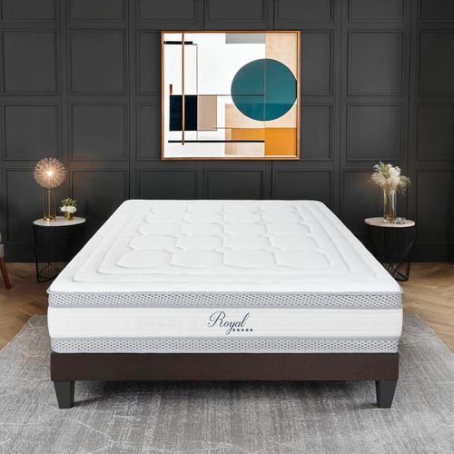 Ensemble Royal 5 Etoiles 180x200 Cm Matelas Mousse + Sommier Bois