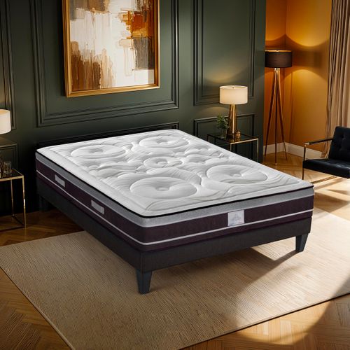 Ensemble Divin 180x200 Cm Matelas Ressorts + Sommier Bois
