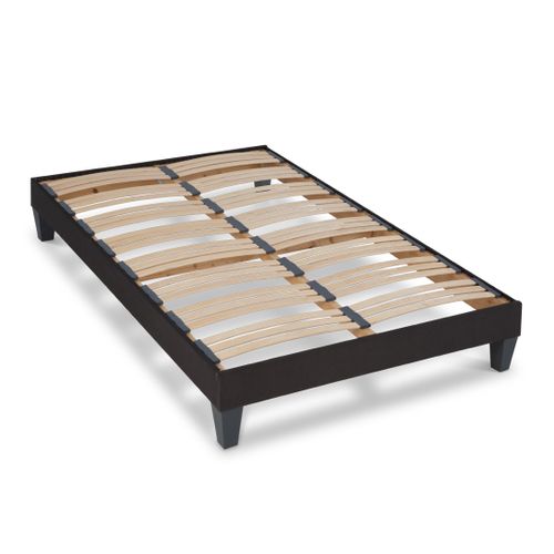 Sommier à Lattes En Bois Kit15 120x190 Cm Coloris Gris Livré En Kit
