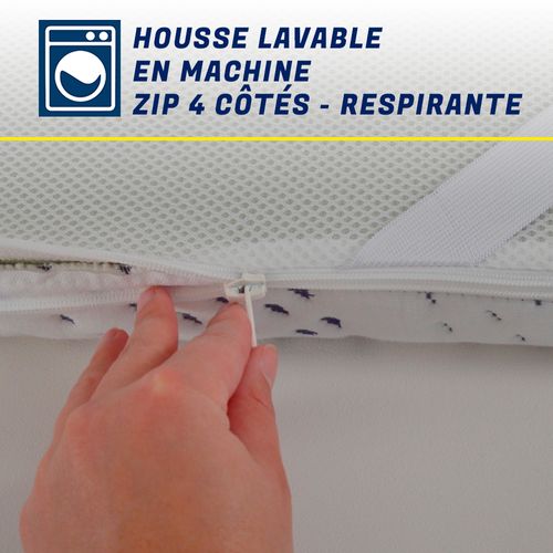 Surmatelas Viscotouch 140x190 Cm - Mémoire De Forme Avec Gel Thermorégulateur