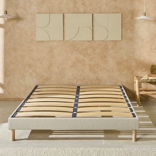 Sommier à Lattes En Bois Lino 160x200 Cm Beige Bio Nuit de Coton