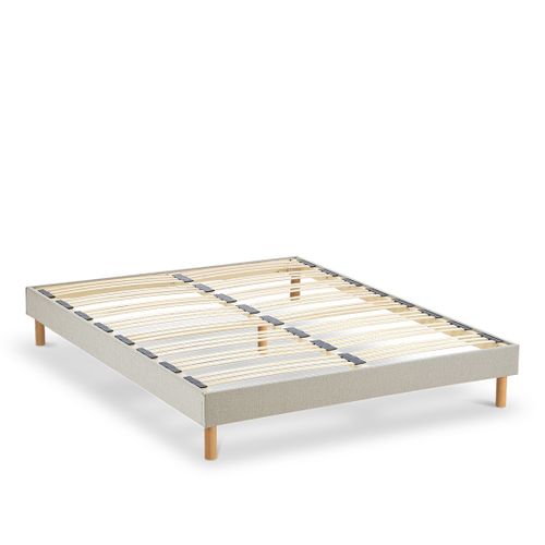 Sommier à Lattes En Bois Lino 160x200 Cm Beige Bio Nuit de Coton
