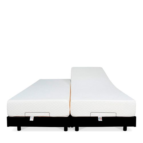 Ensemble Duo Matelas Mousse Accueil Mémoire De Forme + Sommiers électriques Flex 12x80x200 Cm