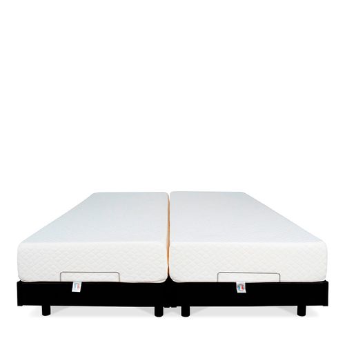 Ensemble Duo Matelas Mousse Accueil Mémoire De Forme + Sommiers électriques Flex 12x80x200 Cm