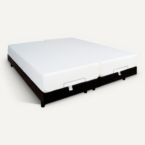Ensemble Duo Matelas Mousse Accueil Mémoire De Forme + Sommiers électriques Flex 12x80x200 Cm