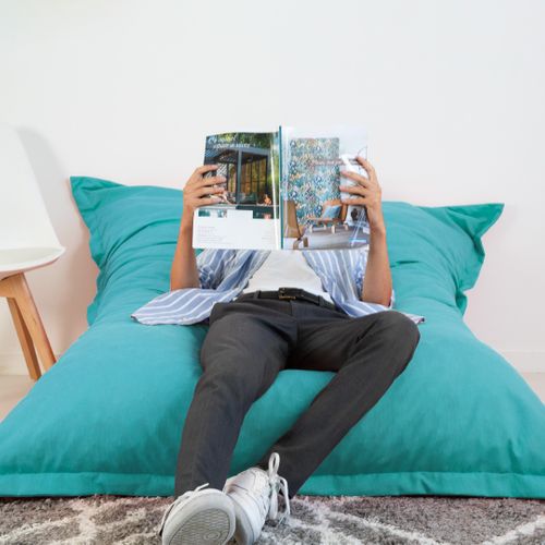 Pouf Géant Florida 100x140cm Coloris Turquoise