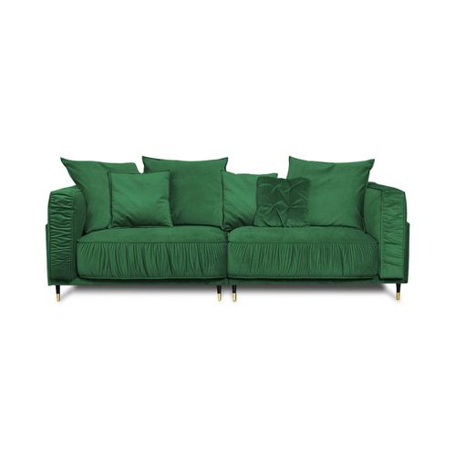 Canapé Velours Vert Fiorenzo - 3 Places