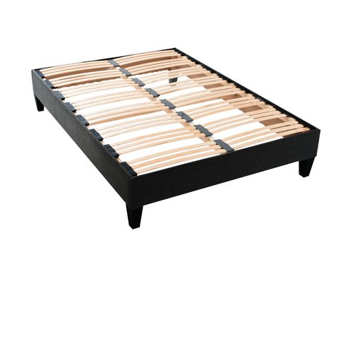 Sommier En Kit En Kit Tissu Gris Anthracite - 140x190 Cm