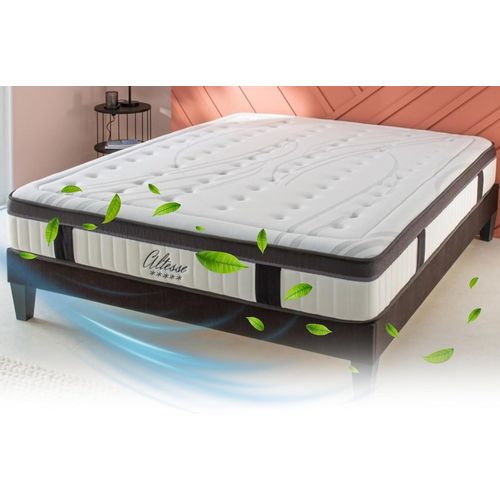 Ensemble Matelas Altesse Mousse  Accueil Mémoire De Forme Ferme Et Sommier En Kit 160x200cm