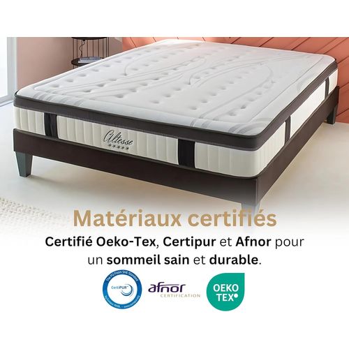 Ensemble Matelas Altesse Mousse  Accueil Mémoire De Forme Ferme Et Sommier En Kit 160x200cm