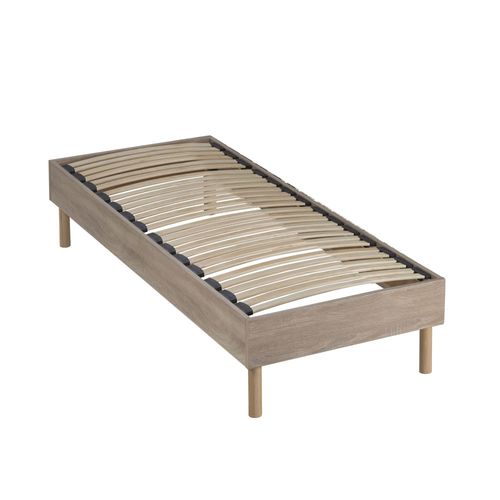 Sommier En Kit à Lattes Couleur Bois Naturel 90x190