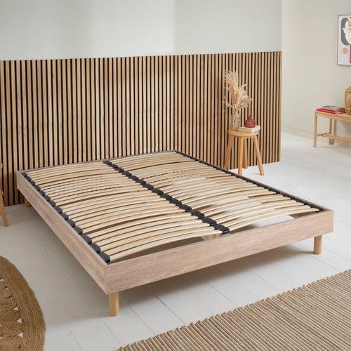 Sommier En Kit à Lattes Couleur Bois Naturel 90x190