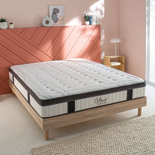 Ensemble Altesse 160x200 Cm + Sommier Bois - Mousse HD Mémoire - ép. 26 Cm