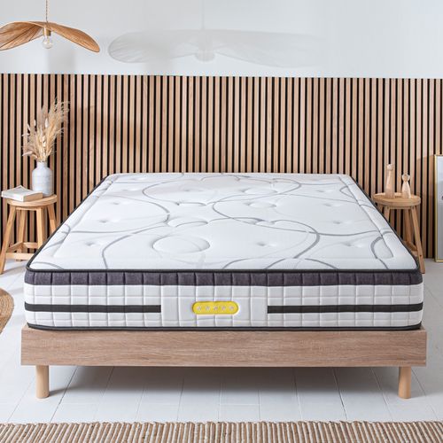Matelas Concorde 200x200 Cm - Ressorts + Mémoire - ép. 26 Cm