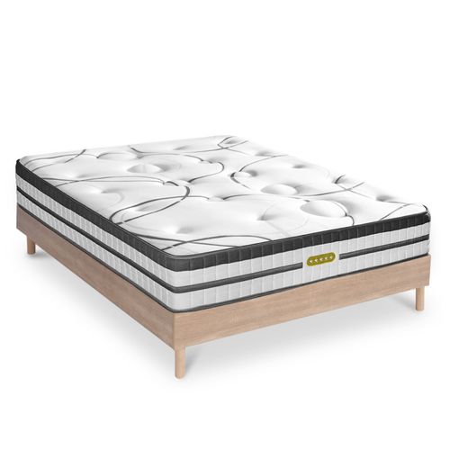 Matelas Concorde 200x200 Cm - Ressorts + Mémoire - ép. 26 Cm