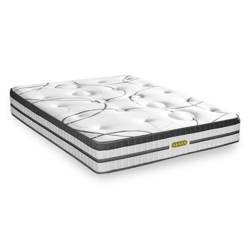 Matelas Concorde 200x200 Cm - Ressorts + Mémoire - ép. 26 Cm