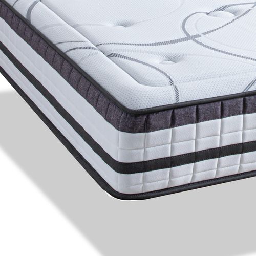 Matelas Concorde 200x200 Cm - Ressorts + Mémoire - ép. 26 Cm
