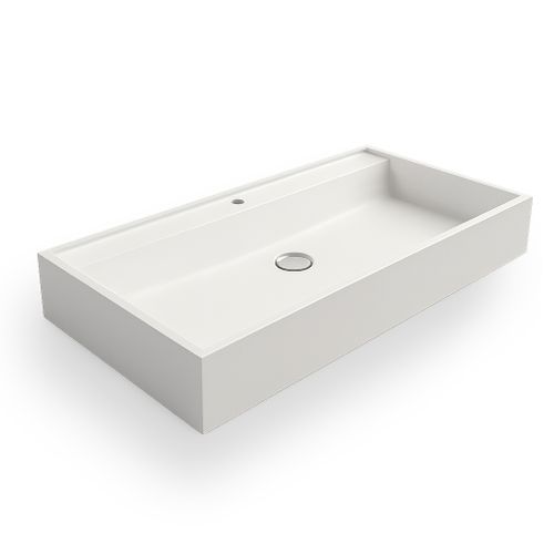 Malaga - Vasque Rectangulaire Suspendue - Blanc