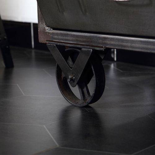 Meuble En Bois Et Métal - Gris - 150 Cm - Collection Industrialis