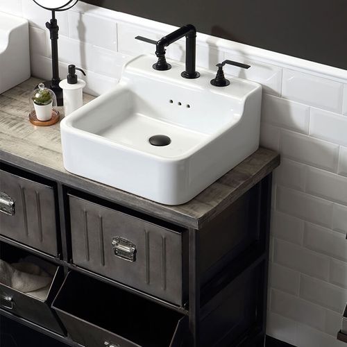 Meuble En Bois Et Métal - Gris - 150 Cm - Collection Industrialis