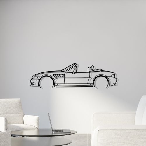 Décoration Murale En Métal - Silhouette De Voiture - Z8 Détaillée - 120