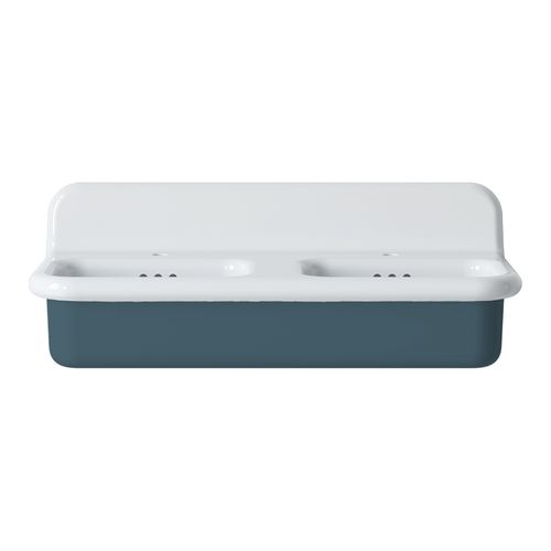 Lavabo Rétro Double En Céramique 102 Cm - True Colors Lite - Gris