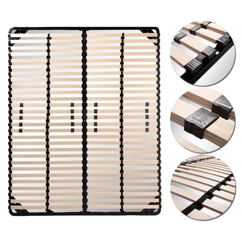 Sommier à Lattes Multiplis Résistant Fermeté Réglable 180x200 Cm