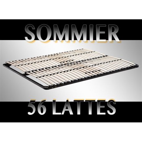 Sommier à Lattes Multiplis Résistant Fermeté Réglable 180x200 Cm