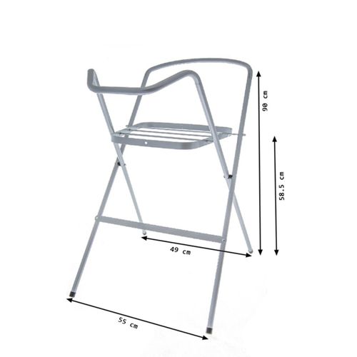 Baignoire Bébé Thermomètre Intégré Gris Owls 86 Cm + Pied