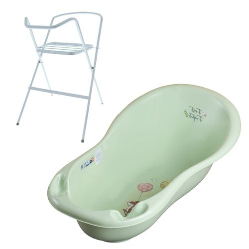 Baignoire Bébé Avec Thermomètre Vert Forest 86 Cm + Pied