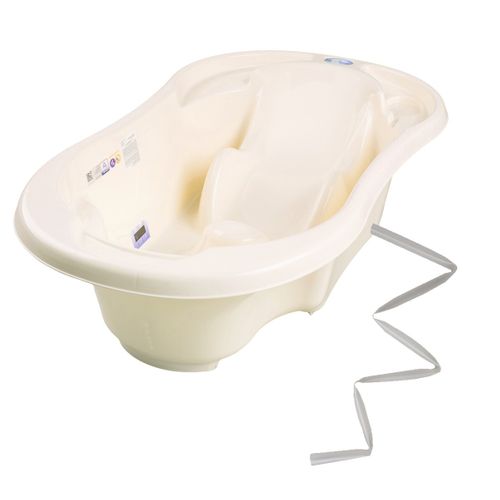 Baignoire Bébé Avec Réducteur Et Thermomètre Intégrés Jaune + Tuyau