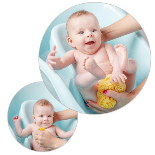 Baignoire Bébé Avec Réducteur Et Thermomètre Intégrés Jaune + Tuyau