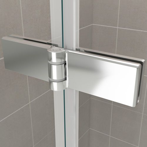 Cabine De Douche Maya H190 85x115cm Verre Transparent 2 Portes Battantes (sans Receveur)