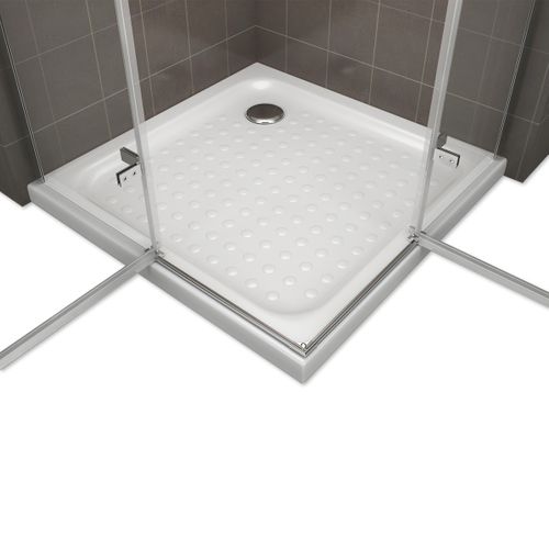 Cabine De Douche Maya H190 85x115cm Verre Transparent 2 Portes Battantes (sans Receveur)