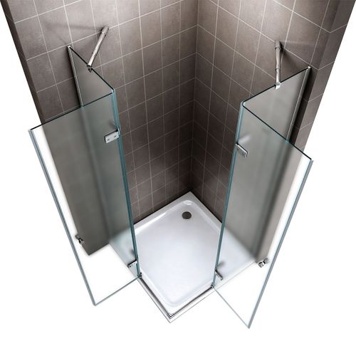 Cabine De Douche Maya H190 115x80cm Verre Opaque 2 Portes Battantes (sans Receveur)