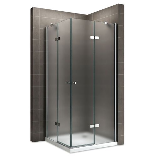 Cabine De Douche Maya H190 115x80cm Verre Opaque 2 Portes Battantes (sans Receveur)