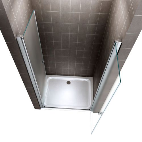 Porte De Douche H195 X L.84 à 88 Cm Verre Opaque - Gina